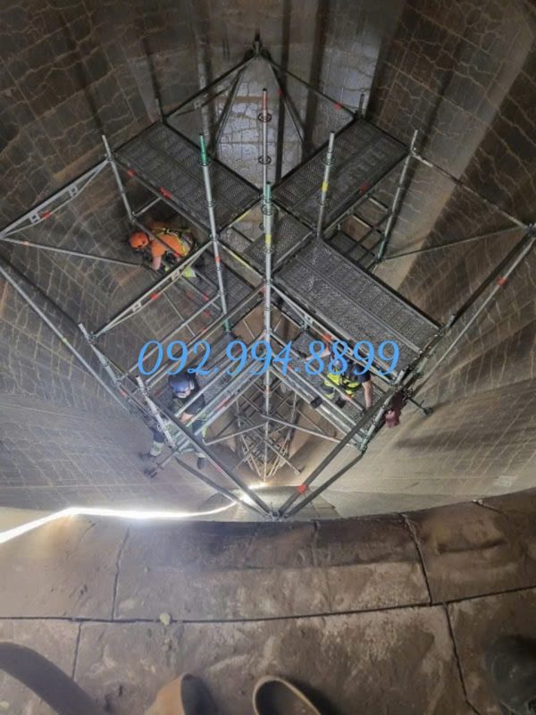 lắp đặt giàn giáo lò nhiệt điện