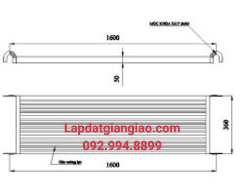 Kích thước mâm giàn giáo 1m6