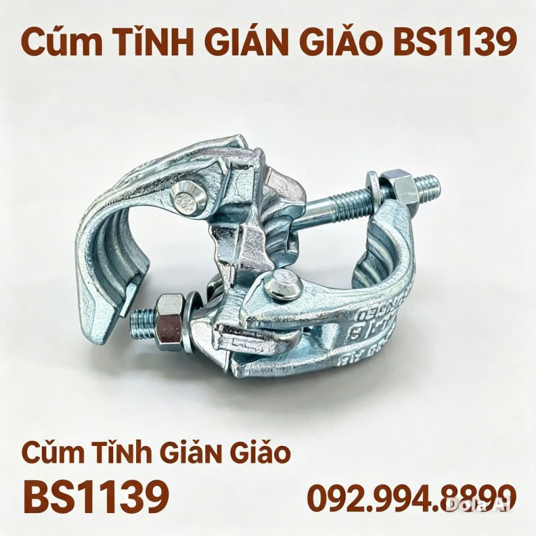 Cùm tĩnh giàn giáo BS1139 dùng liên kết hai ống thép góc vuông