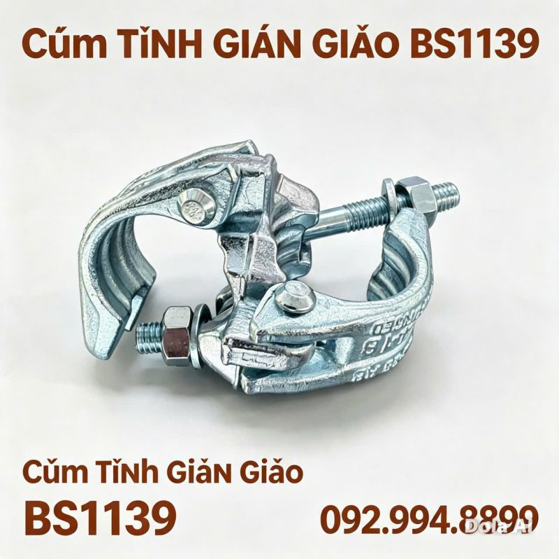 Cùm tĩnh giàn giáo BS1139 dùng liên kết hai ống thép góc vuông