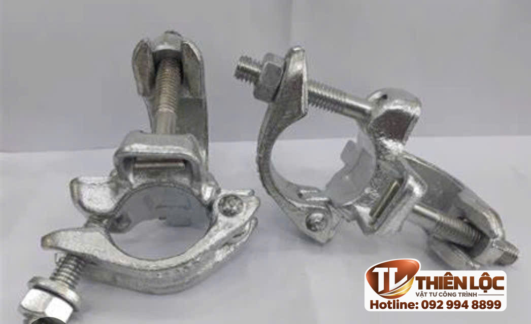 Hai phụ kiện mở cho thấy thân kẹp, bulông và đai ốc